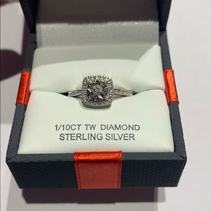 Women’s 1/10 CT T.W. Genuine Sterling Silver Ring